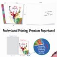 thumbnail image 2 of 20 Merry Christmas Cards Assorted (10 Designs, 2 Each) - Funky Rainbow Reindeer (4" x 5.12") AM7377XSG-B2x10, 2 of 6