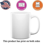 Lotusprinthandmade 3D Skull White Ceramic Mug (11oz)