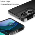 thumbnail image 5 of Designed for Motorola Moto Edge 5G 2024 Premium Slim Tough Strong Protection Shockproof 2in1 Hybrid Dual Layer Hard PC TPU Rubber Armor Phone Case Cover [Black], 5 of 8