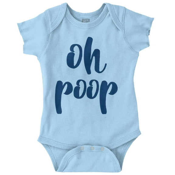 Oh Poop Funny Cute Stinky Babies Romper Boys or Girls Infant Baby Brisco Brands 12M