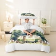 thumbnail image 2 of Catabedysis Watercolor Modern Camping Twin Duvet Cover,3D Camper Print Twin Bedding For Boys,Multicolor,Reversible,2 Pieces,1 Duvet Cover and 1 Pillowcase, 2 of 6