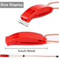 thumbnail image 6 of NOGIS 6 Pack Emergency Whistles, Loud Shrill Safety Whistle with Reflective Lanyard for Outdoor Climbing Hiking Camping Kayak Life Vest Jacket Boating Water Survival Rescue Signaling (Red), 6 of 6