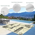 Beige City Outdoor Rug 5x7 ft Modern Black Architecture Light Yellow ...