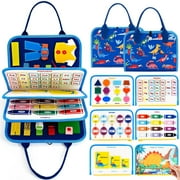 Busy Board Montessori Toys for 1 2 3 4 5 Years Old, Sensory Toys for Toddlers Age 1-3, Busy Board Learning Toys Gifts for 2-5 Year Old Preschool Girls Boys