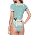 thumbnail image 4 of The Xecao French Bulldog Taking a Bath Women's Crew Neck Body Suit, a short-sleeved bodysuit and basic swimsuit, both comfort and style for dating and daily life, 4 of 9