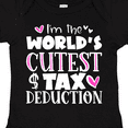 thumbnail image 4 of Inktastic I'm the Worlds Cutest Tax Deduction Pink Hearts Boys or Girls Baby Bodysuit, 4 of 5