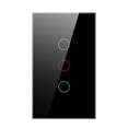thumbnail image 1 of Panel De Interruptor De Luz Wifi, Trabajo De Vidrio Con O Sin Cable Neutro, Interruptor Inteligente De 1/2/3 Gang Us Compatible Con Google Home Echo sonducket EL017469-04, 1 of 5