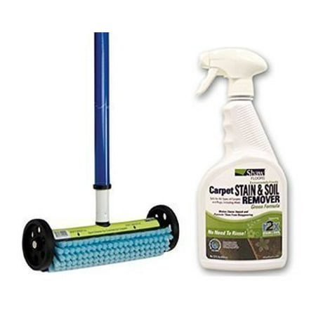 Shaw Floors Vibrant Carpet Brush With Carpet Stain and Soil Remover Cleaner Green Formula Spray (Best Carpet For Putting Green)