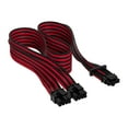 thumbnail image 1 of CORSAIR Premium individually sleeved (Type 4, Generation 5) - Câble d'Alimentation - 12VHPWR (F) à 8 Broches Puissance PCIe (F) - Plat - Rouge/noir, 1 of 3
