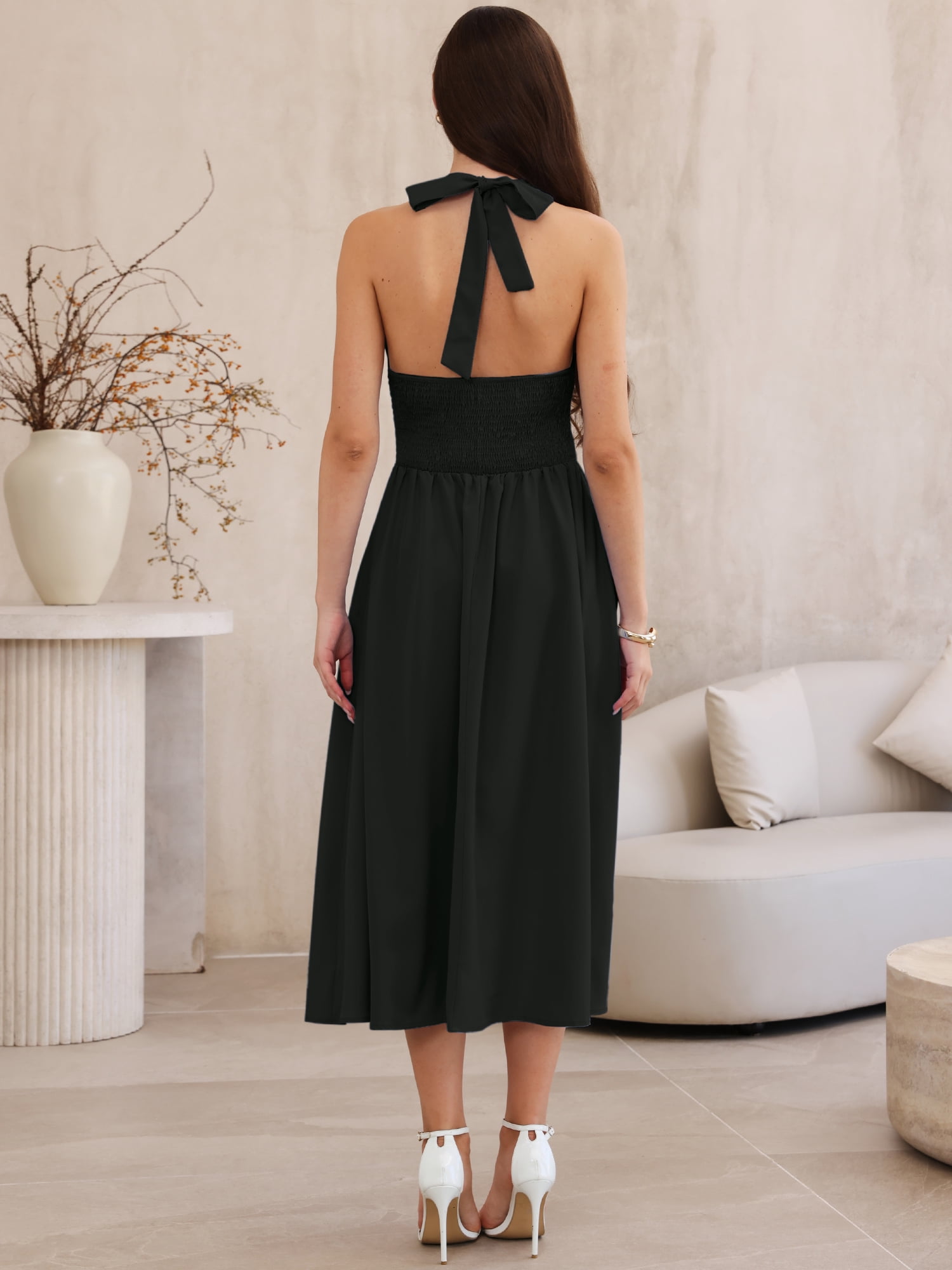 DARING DIVA Women's Off Shoulder Halter Corset High Waist Dresses S Black