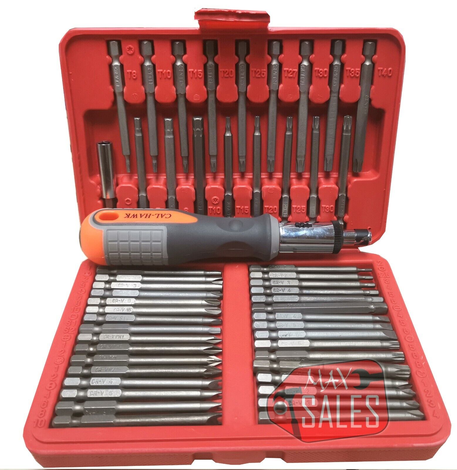 51pc Extra Long Security Bit Set Tamper Proof Torx TriWing Pozi Spline