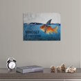 thumbnail image 3 of HFDF Motivational Wall Art Poster Canvas Posters Printsspirational Quote Office Wall Decor Blue Fish Shark Pictures Decor for Bedroom Living Room Ready to Hang 18x12inch Framed, 3 of 6