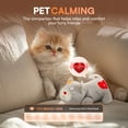 thumbnail image 2 of All For Paws Heartbeat Cat Plush Toy with Heat Pack, Kitty Sleep Aid & Anxiety Relief Snuggling Toy, Gray Kitty, 2 of 7
