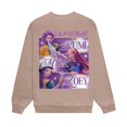 thumbnail image 3 of Pop cazadora para niña Hunters Printed Anime Print Long-Sleeved Sweatshirt （Khaki）, 3 of 4