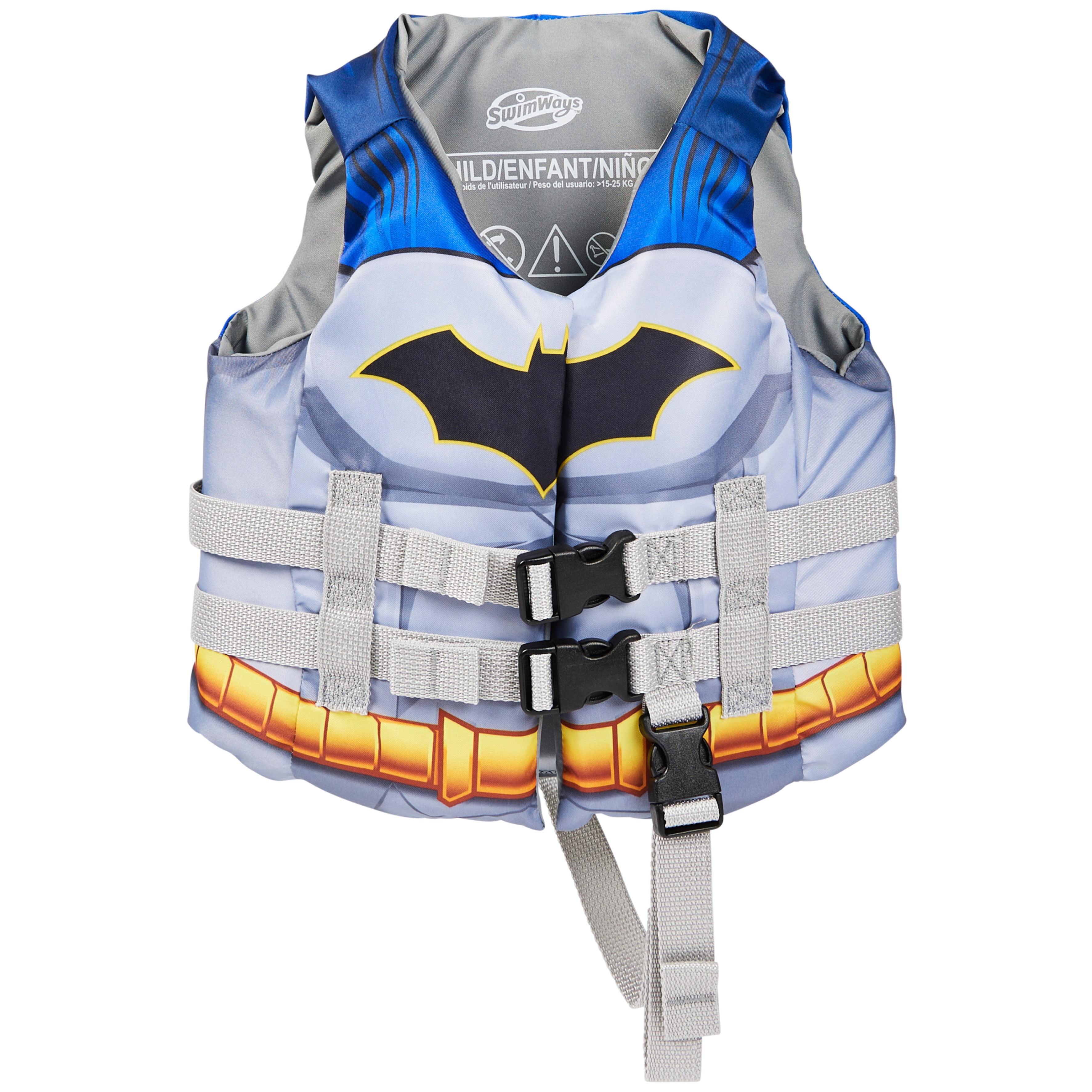 KIDS Boy LIFE JACKETS SWIMMING Floating Swim Zip Batman Vest Buoyancy Aid Jacket 