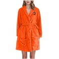thumbnail image 2 of Pijama de franela con capucha y estampado de pecho para mujer, para Halloween, Acción de Gracias, terciopelo grueso, para usar en casa, batas de baño, pijamas largos y camisón de poliéster para mujer, 2 of 3