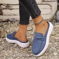 thumbnail image 4 of KIJBLAE Women's Solid Closed Toe Mule Flats, Slip On Trendy Comfortable Bohemian Casual Summer Shoes Blue 40, 4 of 9