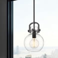 thumbnail image 3 of 410-1S-BK-8CL Innovations Lighting Newton Sphere - 1 Light Mini Pendant In Restoration Style-11.38 Inches Tall and 8 Inches Wide-Matte Black, 3 of 3