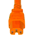 thumbnail image 3 of World Cord Sets 6 Foot IEC 60320 C14 to C15 High Temperature Equipment 15 Amp Power Cable (Orange), 3 of 3