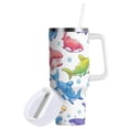 thumbnail image 2 of JSTEL Cute Shark Bubble Rainbow Color 30 oz Tumbler Stainless Steel Water Bottle Vacuum Insulated Cup with Straw Lid & Handle For Travel Car Cup Holder, 2 of 8