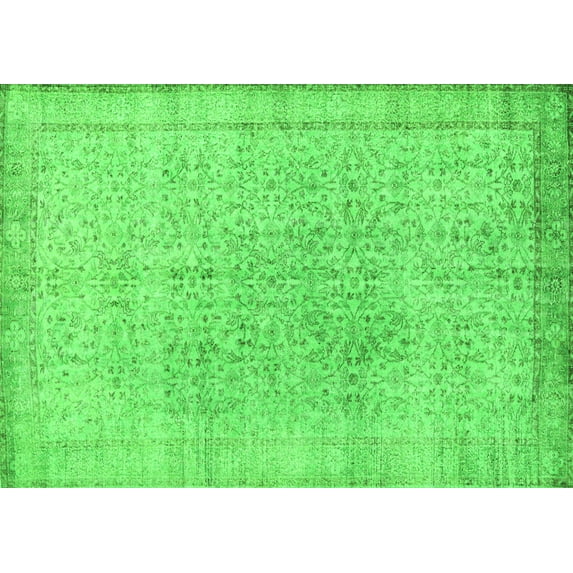 Ahgly Company Indoor Rectangle Persian Green Traditional Area Rugs, 3' x 5'