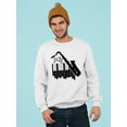 thumbnail image 2 of Jazz Sax And Piano Sweatshirt Men -SPIdeals Designs, Male 4X-Large, 2 of 4