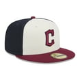 thumbnail image 3 of Men's New Era  White/Red Cleveland Guardians 2024 City Connect 59FIFTY Fitted Hat, 3 of 6