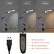 thumbnail image 2 of Lámpara de lectura con lupa LED, base ajustable, 5X de aumento, 10 niveles de brillo, 3 tonos de luz, alimentación USB, diseño plegable para escritorio, color negro., 2 of 5