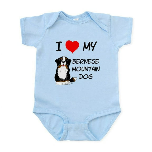 CafePress - I Love Heart Bernese Dog Infant Bodysuit - Baby Light Bodysuit, Size Newborn - 24 Months