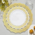 thumbnail image 6 of Efavormart 10 Pack | 7" White With Gold Lace Rim Plastic Dessert Appetizer Plates, Disposable Salad Party Plates, 6 of 11