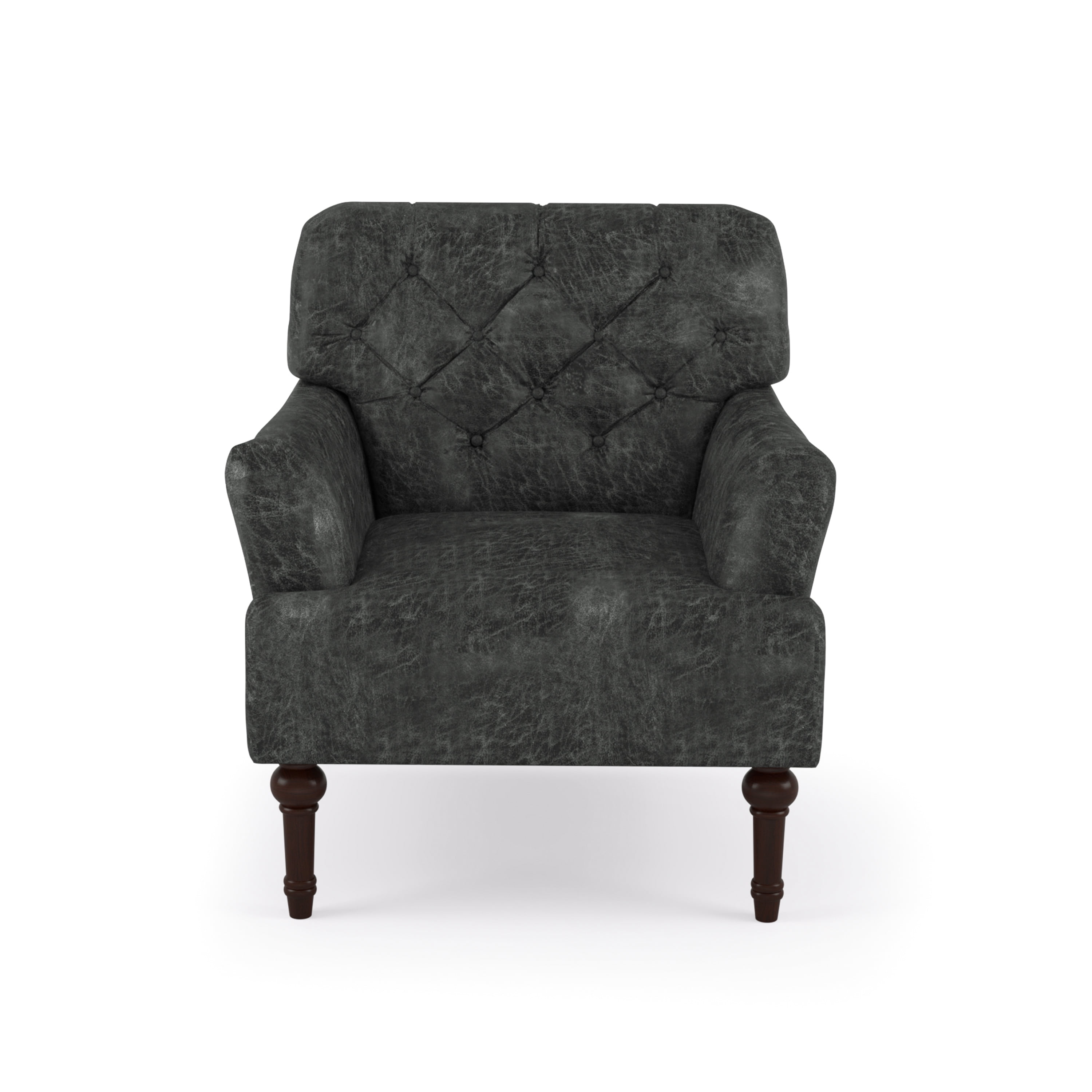 Furniture of America Lanis Traditional Indoor Tufted Lounge Armchairs & Accent Chairs, Gray
