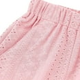 thumbnail image 6 of Delayuji Women's Short Cotton Linen Hollow Solid Color Tie Up Casual Elastic Short with Pockets Summer, 6 of 6