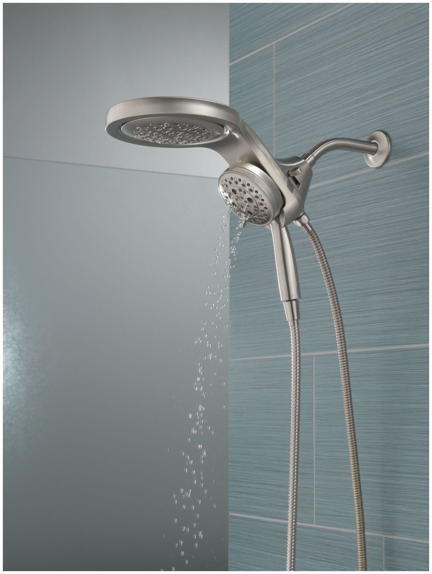 Delta 58680-25 Universal Showering Round 2.5 GPM Multi Function 2-In1 In2ition Shower Head