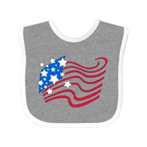Inktastic Stylized American Flag Fourth of July Boys or Girls Baby Bib