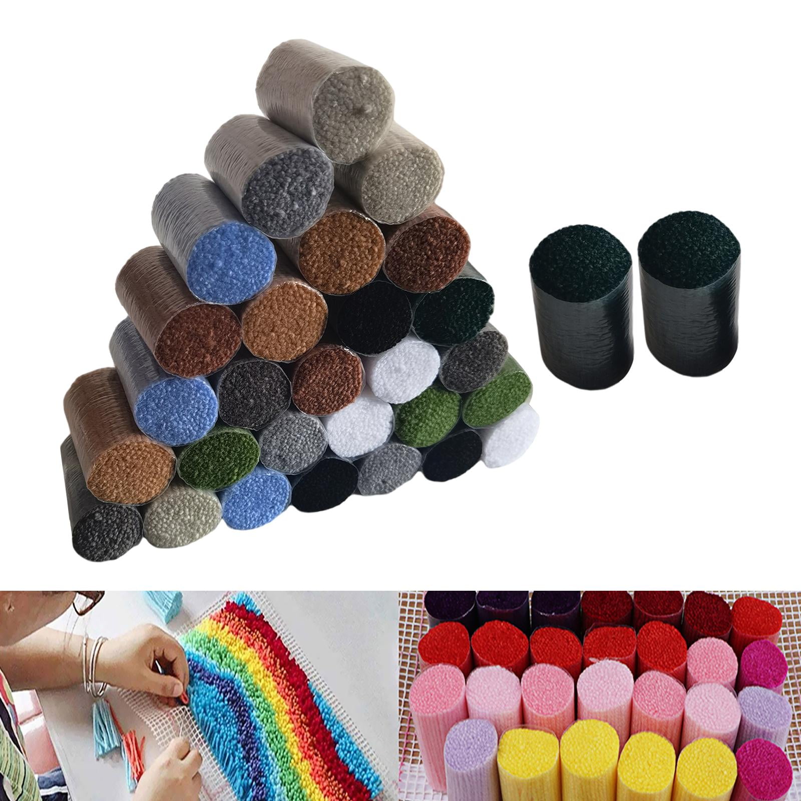 60PC/Set DIY Latch Hook Yarn Yarn Threads Latch Hook s Crocheting Rug Yarn for Craft Sewing