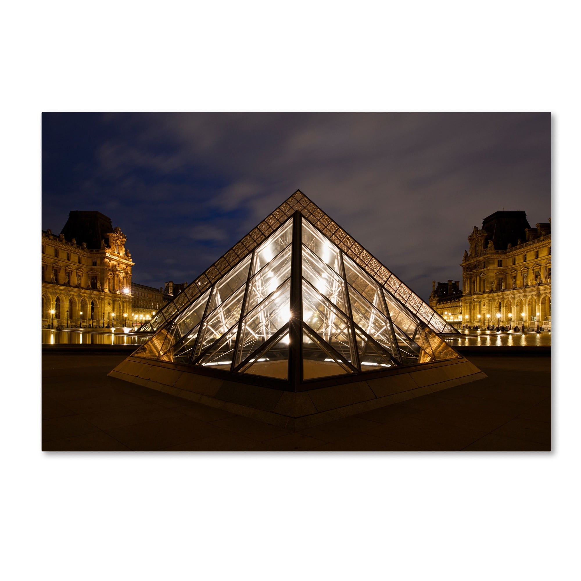 Trademark Fine Art "Louvre Pyramid" Canvas Art by Michael Blanchette Photography