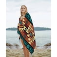 thumbnail image 2 of Turquoise Red Beach Towels Oversized Super Absorbent, Southwest American Native Abstract Pattern Lightweight Bath Towel Quick Dry Sets For Bathroom/Pool/Rv Camping/Beach Play/Gym Room/Picnic 31"x62", 2 of 8