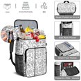 thumbnail image 5 of Travel Cooler Bag - Black White Baseball Snacks Pattern Camping Beer Cooler Backpack with Bottle Opener- Waterproof Insulated Picnic Backpacks - Cooler Bag for Beach, 5 of 6