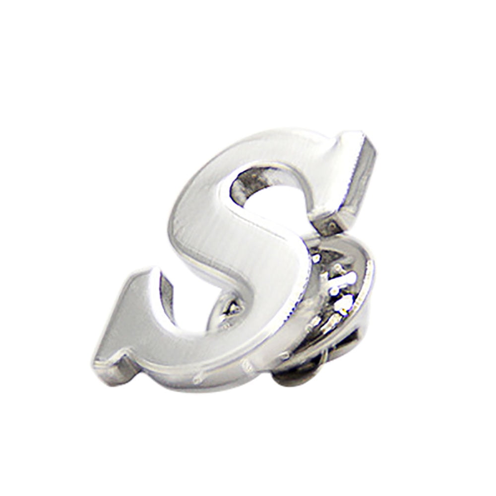 Opromo Opromo Monogram Alphabet Lapel Pin Badge Business Letters