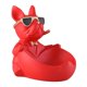 thumbnail image 4 of Bandeja de almacenamiento de estatua de perro, estatuilla de perro, figuras de animales abstractas de resina, escultura de perro, bandeja de dulces pa Rojo, 4 of 10