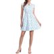 thumbnail image 1 of Vestido Casual de Verano Floral con Volantes y Manga Corta para Mujer M Azul Claro, 1 of 4