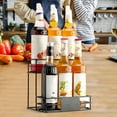 thumbnail image 4 of CNKOO Support de Bouteilles d'Assaisonnement Résistant à la Rouille Organisateur de Cuisine à 2 Niveaux pour Bouteilles de Vinaigrette Polyvalent Café, 4 of 5