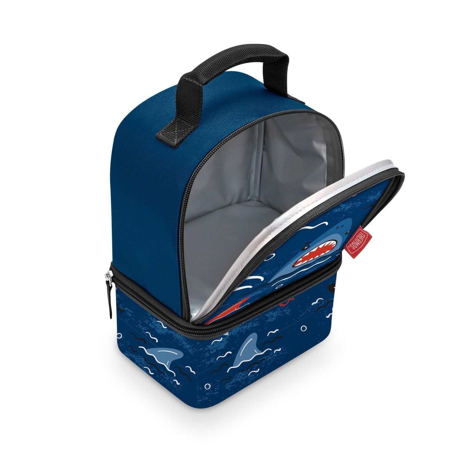 Thermos Dual Compartment Lunch Bag with Liner, Sharks