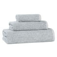thumbnail image 2 of Superior Destin Viscose Cotton Blend Medium Weight 3 Piece Towel Set, Denim Blue, 2 of 11