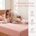 thumbnail image 3 of Unique Bargains Fitted Sheet Cotton Bed Sheets Cooling for Sleep 59"x78.7" Grapefruit Pink, 3 of 5