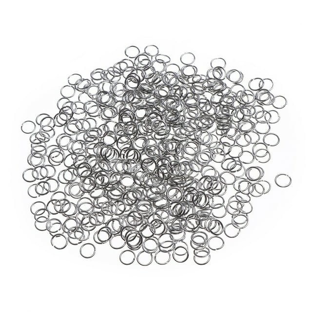 MasteelfCA 500 PCS 6mm Closed Jump Rings Jewelry Findings for Jewelry Making (Silver)