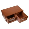 thumbnail image 1 of DEEPCRAFF 1Pc Durable Brown Laptop Wooden Stand with Storage Rack for Home Office, 1 of 6