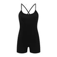 thumbnail image 4 of OSOLU Women Yoga Rompers Sleeveless Fitness Rompers V Back Tights Black S, 4 of 4
