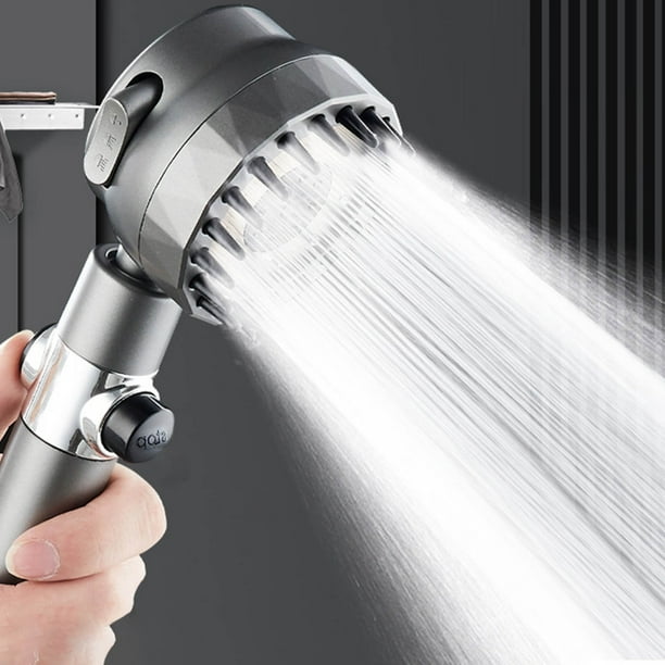 Cabezal de ducha, accesorios de baño, cabezal de ducha presurizado de tres bloques, boquilla de ducha de mano presurizada universal potente, filtro de ducha, grifo de ducha, cabezal de ducha, ducha de