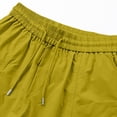 thumbnail image 4 of hlysgo Men's Quick Dry Cargo Shorts Big and Tall Drawstring Lightweight Breathable Short Sports Outdoor Shorts with Zipper Pockets Yellow,M, 4 of 6